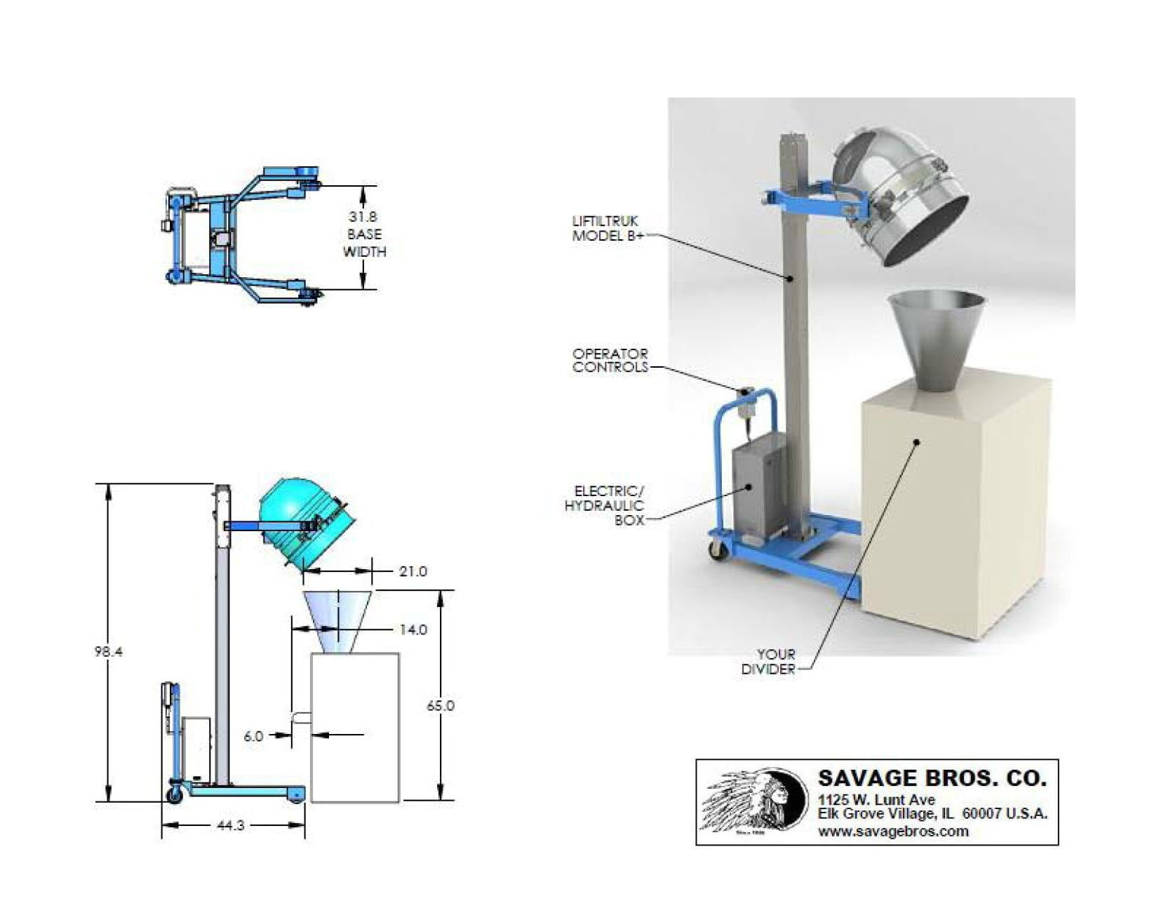 Integrated Systems for Lifting & Pouring Baking Equipment Savage Bros.